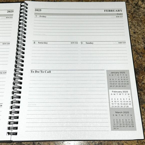 2025 Planner Weekly Schedule Monthly Calendars Premium Dated Black - Picture 4 of 9